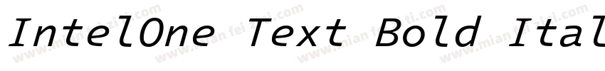 IntelOne Text Bold Italic字体转换